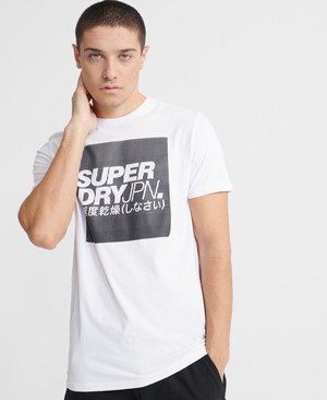 Superdry Japan Block Férfi Pólók Fehér | BYFVP4165